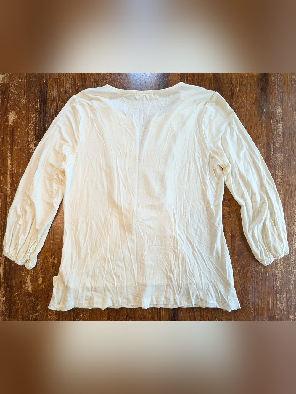 Democracy Boho Top Embroidered Womens Small Ivory Hippie Peasant Casual Funky - Picture 9 of 9